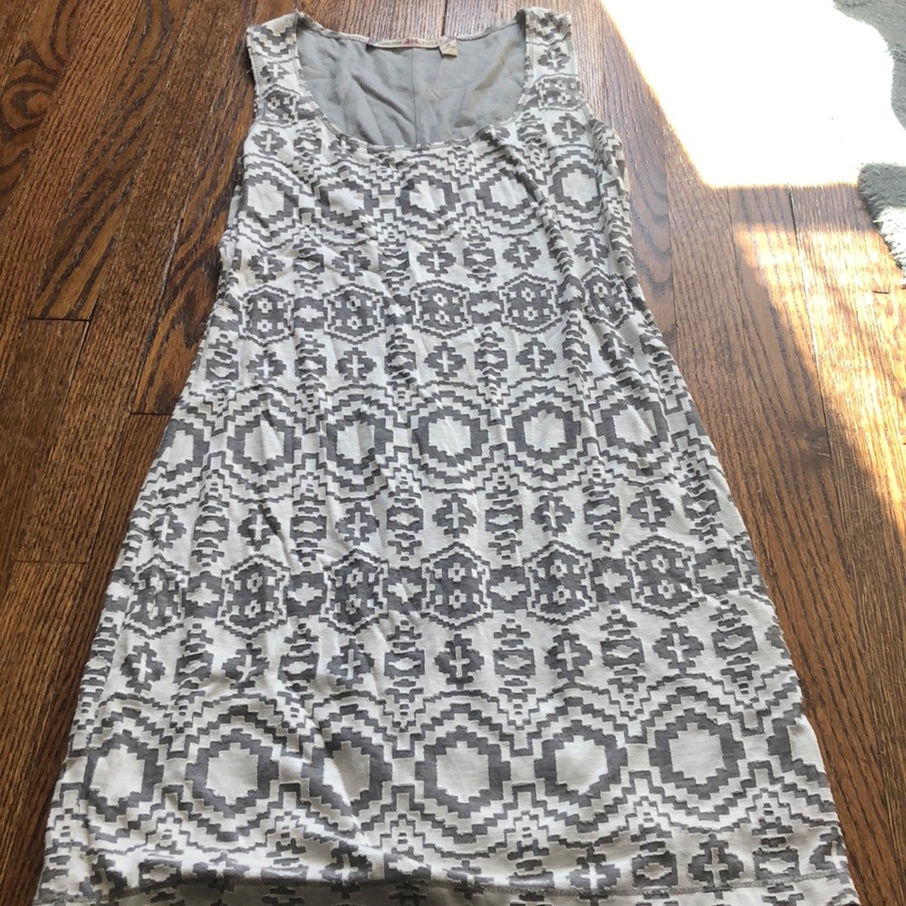 White and gray Chelsea and violet mini dress